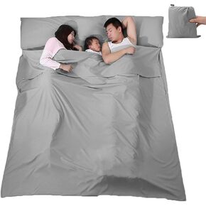 V VILISUN Sleeping Bag Liner, Lightweight Portable, Soft Travel and Camping Sheet, with Compact and Carry Bag, for Travel, Hotel in Saudi Arabia
