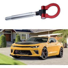 Tow Hooks Compatible with 2016-up 6th Gen Chevy Camaro, Track Racing Style Front Tow Hook, Folding Screw On Aluminum Car Tow Hook Ring Towing Compatible with Chevy Camaro 6 Generation 2016-2022