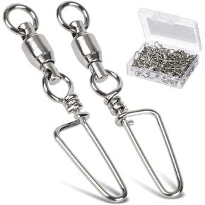 AMYSPORTS High Strength Fishing Snap Swivels - Stainless Steel Ball Bearing Swivels - Saltwater & Freshwater Fishing in Saudi Arabia