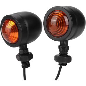 Motorcycle Turn LED Lights,2Pcs Retro Metal Motorcycle Turn Lights Indicators Lamp
