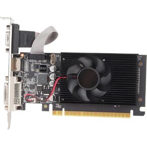 GT610 2GB Graphics Card, 2G DDR3 64Bit Independent Graphics Card with DVI, VGA, Ports, PCI Express 1.1 x 16, Cooling Fan