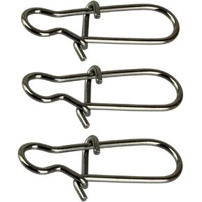 100 Pack Duo Lock Snaps Size 0-8 Black Nice Snap Swivel Solid Rings Stainless Steel USA Fishing Tackle Kit - Test: 26LB-220LB