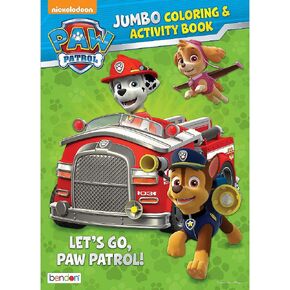 Bendon Publishing Paw Patrol Let's Go Jumbo Color and Activity Book - 64 Pages