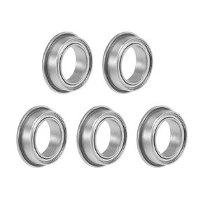 uxcell MF128ZZ Flange Ball Bearing 8x12x3.5mm Shielded Chrome Bearings 5pcs