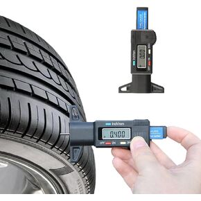 Digital Tire Tread Depth Gauge, Tire Tread Depth Gauge, 0-25.4 MM Inch Tyre Guage Digital with LCD Display Tread Checker Tire Tester, Tire Tread Depth Measuring Tool for Cars Trucks Vans SUV