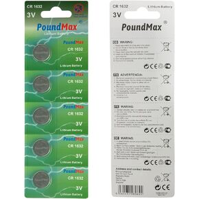 CR 1632 Batteries 3v Lithium Button Cell Battery Combo Pack - 5 Count