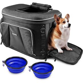 Motorcycle Pet Carrier Crate for Small Medium Dog Cat 5lbs to 20lb Dog Motorcycle Carriers for ATV Car Outdoor Riding Hiking Camping