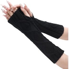 Thermal Fingerless Texting Wool Gloves for Women and Men Winter Warm Knitted Convertible Mittens Flap
