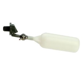 Kerick Valve MA2S2 PVC Mini Float Valve, Standard Mount, Adjustable Arm, 1.5 gpm at 60 psi, 1/4" NPT Male