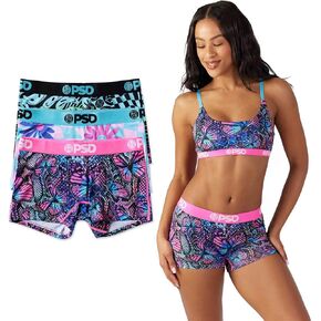 PSD Women's Pop Trip Bs 3-Pack Bx Boy Shorts, Multi, XS