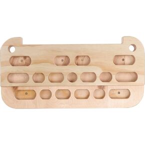 Get Out! Rock Climbing Grip Trainer Board - Wood Hangboard Rock Climbing Doorway Pull Up Fingerboard with 17 Holds