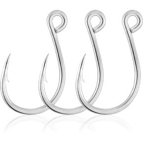 Dr.Fish 30 Pack Single Replacement Hooks for Hard Lures Inline Fishing Hooks High Carbon Steel Spinner Jerkbait Crankbait Popper Walking Bait Plugs in Saudi Arabia
