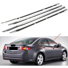 Newsmarts 4 قطع السير الوقائي نافذة صب حزام ختم تقليم لهوندا أكورد 2008-2012 يستبدل #72410-TA0-A01 72450-TA0-A01 72910-TA0-A01 72950-TA0-A01، باب كروم خارج ختم الكسوة in Kuwait