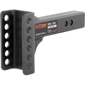CURT 45911 Replacement Shank for Adjustable Trailer Hitch Ball Mount #45901, Fits 2-Inch Receiver, CARBIDE BLACK POWDER COAT