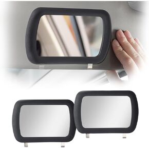 2 PCS Sun Visor Mirror Clip Car Makeup Vanity Mirror,YSLSLOO Car Visor Vanity Mirror Auto Portable Cosmetic Mirror Universal Car Rear View Sun-shading Mirror for Women,6.5x4.3 Inch