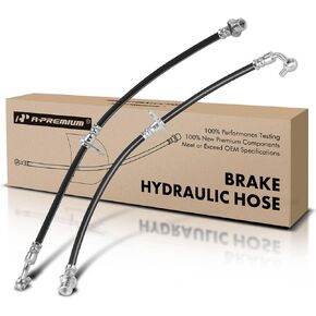 A-Premium Rear Driver and Passenger Brake Hydraulic Hose Compatible with Select Honda Models - CR-V 2012 2013 2014 2015 2016 - Replace# 01466T0AA01(Pack of 2)