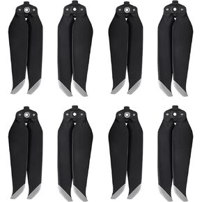 4 Pairs Mavic Air 2/Air 2s Propellers Replacement Prop Blades Low Noise Quick-Release 7328 Wings for DJI Mavic Air 2/Air 2s Drone Accessories Silver Tips