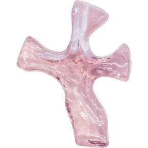 ميني تشبث الصليب | حجر التشبث | يساعد على تخفيف التوتر والقلق | أداة صلاة التململ المريحة | هدية مسيحية رائعة للمناولة الأولى والتأكيد (الأزرق الجليدي) in Kuwait