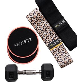 Fabric Resistance Bands Set of 2 Exercise Workout Bands for Women Men Set of Core Sliders Exercise Band Sets for Glutes Legs Core