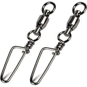 GERUITE Snap Fishing Swivels Ball Bearing Black Nickel Ball Bearing Swivels Saltwater Heavy Duty Barrel Swivels for Freshwater Saltwater Fishing in Kuwait