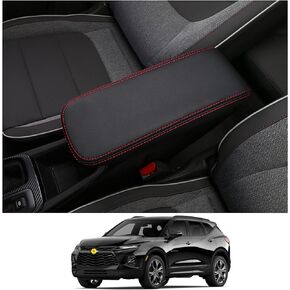 CDEFG Center Console Cover for Trailblazer 2021 2022 Armrest Cover Console Pad Car Interior Accessories Arm Rest Protective Cover Scratch Resistance (Black Leather)