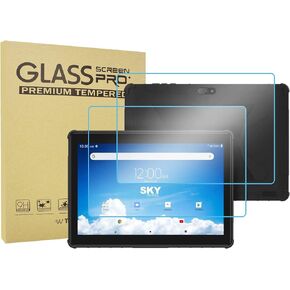 (for SKY PAD 10, Middle Rear Camera) 2PCS Tempered Glass Screen Protector for SKY DEVICES SKY PAD 10 Tablet with Rear Camera in the Middle