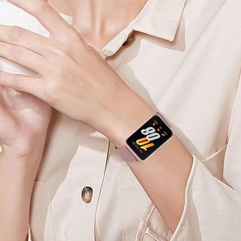 Compatible for Samsung Galaxy Fit 3 Band, Stainless Steel Mesh Loop Adjustable Magnetic Clasp Smartwatch Strap Wristband for Galaxy Fit3 SM-R390 in Saudi Arabia