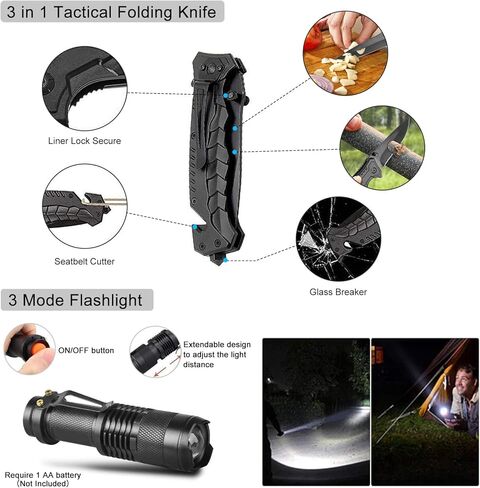 NAPASA Survival Kit 232 قطعة معدات البقاء على قيد الحياة المهنية في حالات الطوارئ التكتيكية الإسعافات الأولية حقيبة الصدمات في الهواء الطلق للرجال النساء مغامرة التخييم المشي لمسافات طويلة الصيد in Kuwait