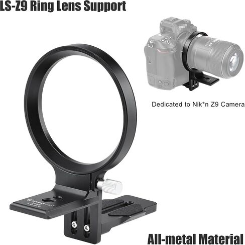 SUNWAYFOTO LS-Z9，80mm Rotating Collar for Z9,EOS R3, Tripod Mount Ring Lens Support Collar Arca Swiss Plate Mount DSLR Horizontal Vertical Switching in Saudi Arabia