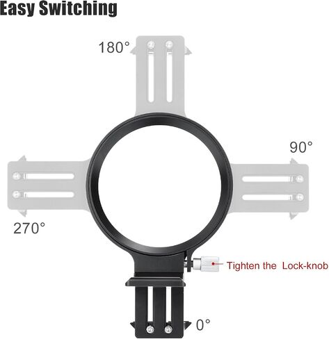 SUNWAYFOTO LS-Z9，80mm Rotating Collar for Z9,EOS R3, Tripod Mount Ring Lens Support Collar Arca Swiss Plate Mount DSLR Horizontal Vertical Switching in Saudi Arabia