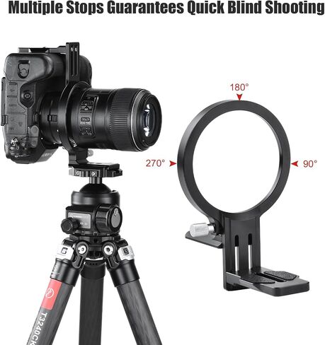 SUNWAYFOTO LS-Z9，80mm Rotating Collar for Z9,EOS R3, Tripod Mount Ring Lens Support Collar Arca Swiss Plate Mount DSLR Horizontal Vertical Switching in Saudi Arabia