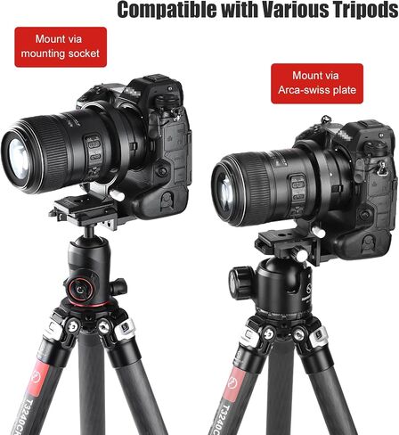 SUNWAYFOTO LS-Z9，80mm Rotating Collar for Z9,EOS R3, Tripod Mount Ring Lens Support Collar Arca Swiss Plate Mount DSLR Horizontal Vertical Switching in Saudi Arabia