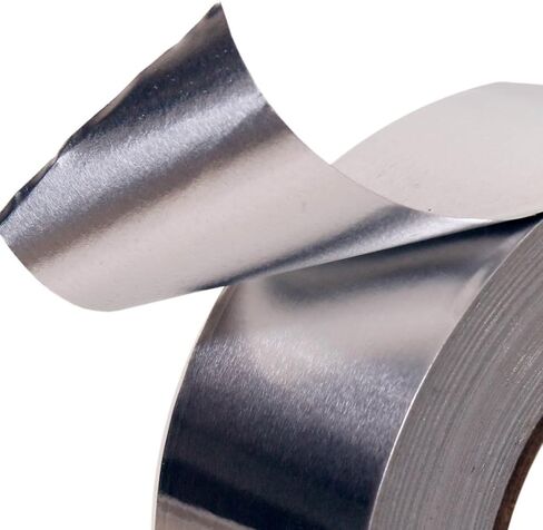 82 Feet (28 Yards) x 2 Inch Professional Aluminum Foil Tape Without Release Paper (3.6 Mil) Metal High Temperature Heavy Duty Duct Tape, HVAC Tape, Silver Insulation Tape for Sealing Ductwork in Saudi Arabia