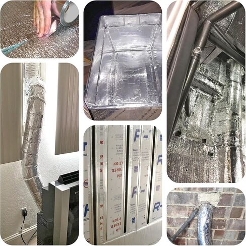 82 Feet (28 Yards) x 2 Inch Professional Aluminum Foil Tape Without Release Paper (3.6 Mil) Metal High Temperature Heavy Duty Duct Tape, HVAC Tape, Silver Insulation Tape for Sealing Ductwork in Saudi Arabia