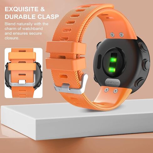TiMOVO Band Compatible with Garmin Forerunner 45, Soft Silicone Band Adjustable Replacement Watch Strap Fit Garmin Forerunner 45 in Saudi Arabia
