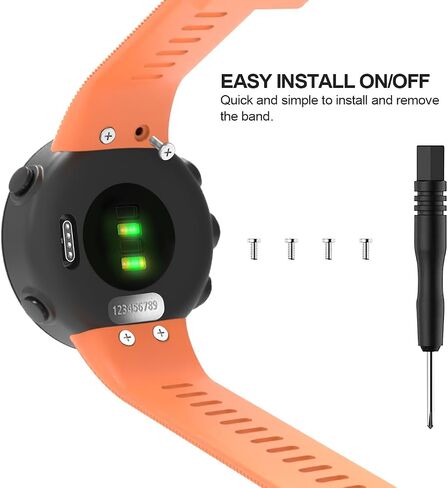 TiMOVO Band Compatible with Garmin Forerunner 45, Soft Silicone Band Adjustable Replacement Watch Strap Fit Garmin Forerunner 45 in Saudi Arabia