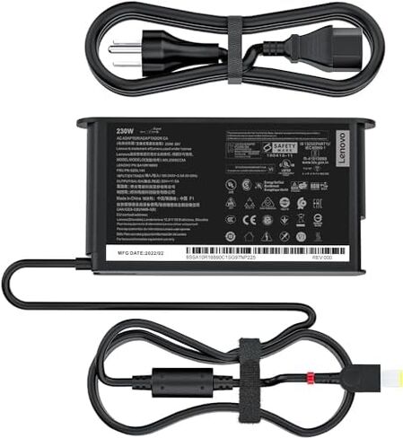 شاحن طاقة تيار متردد 230 واط مناسب لجهاز Lenovo ThinkStationSeries P340 (30DE 30DF 30DG 30DR 30DS) ThinkPad P70 P71 P72 P73 P50 P51 P53 P40S 20V 11,5A ADL230NLC3A سلك محول الكمبيوتر المحمول in Kuwait