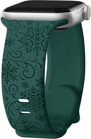Engraved Spider Watch Band Compatible with Apple Watch 38mm 40mm 41mm 42mm 44mm 45mm 49mm for Women Men, Stylish Funny Xmas Printed Replacement Strap for iWatch Ultra SE 9 8 7 6 5 4 3, M/L in Saudi Arabia