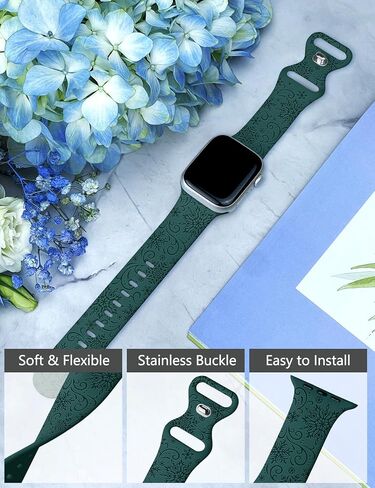 Engraved Spider Watch Band Compatible with Apple Watch 38mm 40mm 41mm 42mm 44mm 45mm 49mm for Women Men, Stylish Funny Xmas Printed Replacement Strap for iWatch Ultra SE 9 8 7 6 5 4 3, M/L in Saudi Arabia