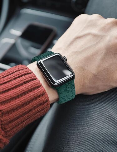 Engraved Spider Watch Band Compatible with Apple Watch 38mm 40mm 41mm 42mm 44mm 45mm 49mm for Women Men, Stylish Funny Xmas Printed Replacement Strap for iWatch Ultra SE 9 8 7 6 5 4 3, M/L in Saudi Arabia