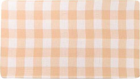 Baby Crib Sheet, 70% Viscose from Bamboo and 30% Cotton Ultra Soft and Breathable Crib Sheet for Boys and Girls, Fitted Sheets for Standard Crib and Toddler Mattresses (52"x28"x8") Yellow in Saudi Arabia