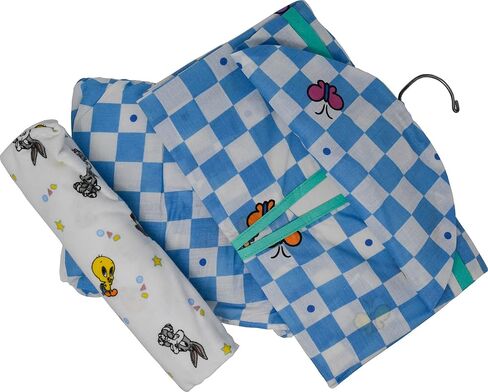 Baby Looney Tunes 3 Piece Garden Party Accessory Set - Crib Skirt, Flannel Receiving Blanket, Diaper Stacker in Saudi Arabia