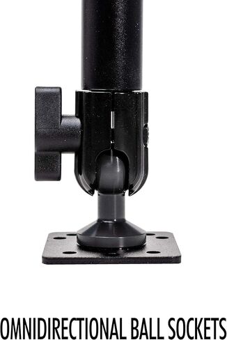Tabletop Wall Mount – CTA Multi-Mount Carbon Fiber Support Arm for iPad 10th Gen 10.9" - iPad 7/8/9 Gen 10.2" - iPad Pro 12.9" - iPad Air 3 - Surface Pro 4 - Galaxy Tab S3 & More - Black (AUT-VDM) in Saudi Arabia