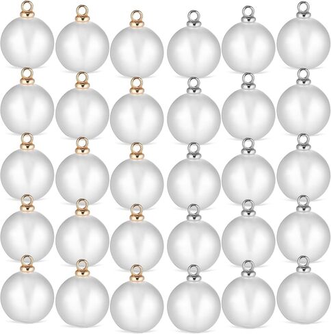 SEWACC Faux Pearl Charms 100Pcs Imitation Pearl Charm Pendants Pearl Beads Charms for Dangle Earrings DIY Jewelry Making in Saudi Arabia