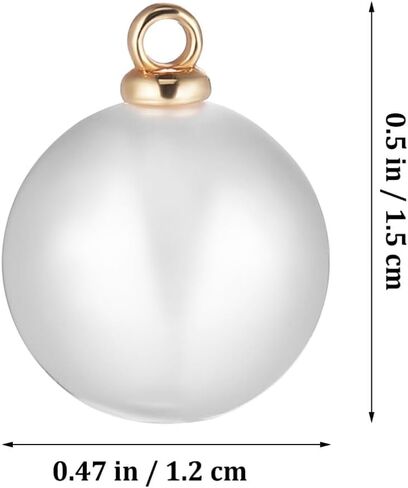 SEWACC Faux Pearl Charms 100Pcs Imitation Pearl Charm Pendants Pearl Beads Charms for Dangle Earrings DIY Jewelry Making in Saudi Arabia