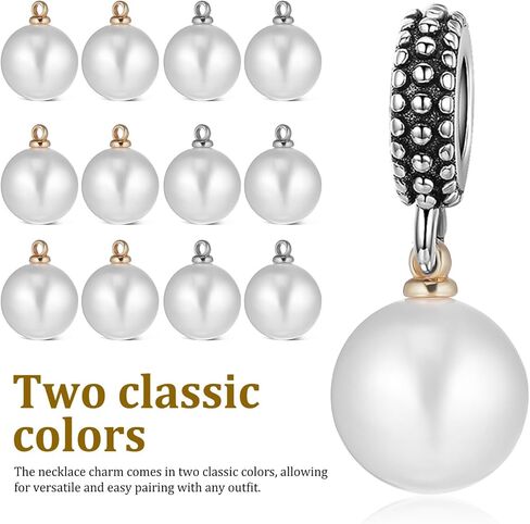SEWACC Faux Pearl Charms 100Pcs Imitation Pearl Charm Pendants Pearl Beads Charms for Dangle Earrings DIY Jewelry Making in Saudi Arabia