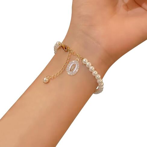 36Pcs Catholic Virgin Mary Charm Alloy Rhinestones Virgen de Guadalupe Charms Pendant for Diy Rosary Beads Necklace Bracelet Earrings Jewelry Making in Saudi Arabia