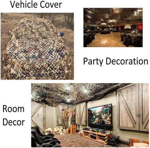 iunio Camo Netting, Camouflage Net, Bulk Roll, Mesh, Cover, Blind for Hunting, Decoration, Sun Shade, Party, Camping, Outdoor in Kuwait