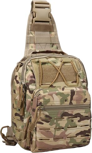 BOMTURN Tactical Backpack-1000D Waterproof Military Backpack/Laser-Cut/CCW Bags Sling Bag Tactical Satchel Shoulder Bag Men in Kuwait