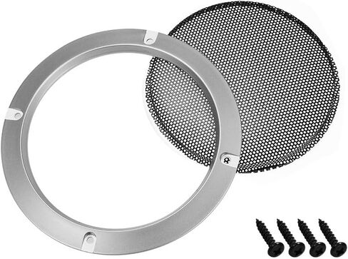 uxcell 2pcs 3" Speaker Grill Mesh Decorative Circle Woofer Guard Protector Cover Accessories Silver in Saudi Arabia